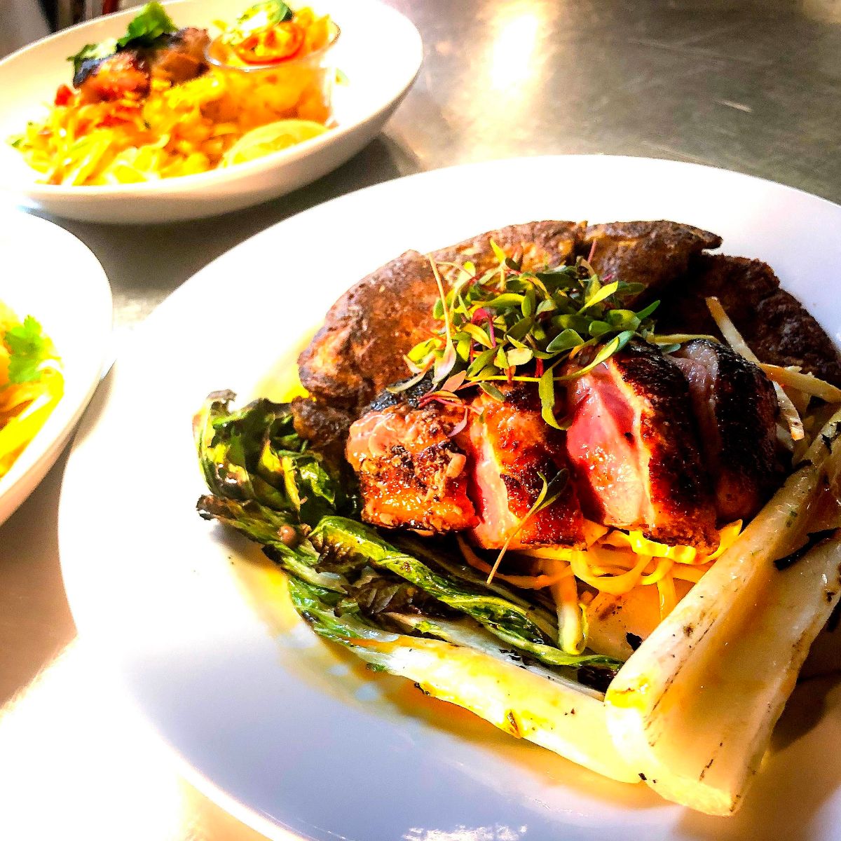 attachment-5c635ab0eb393161c6ef0d77 duck breast bok choy