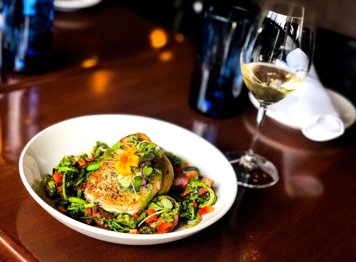 swordfish with polenta