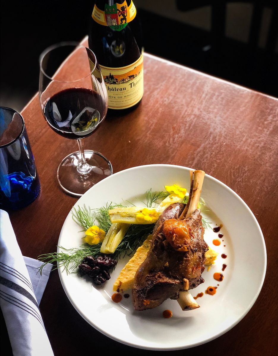 lamb shank chateau thivin