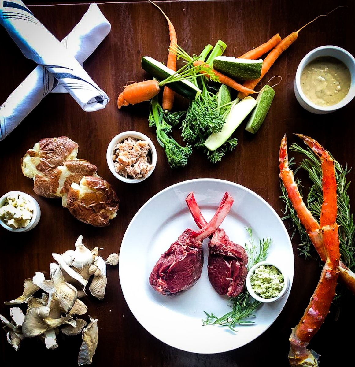 Crab Stuffed Elk Chops