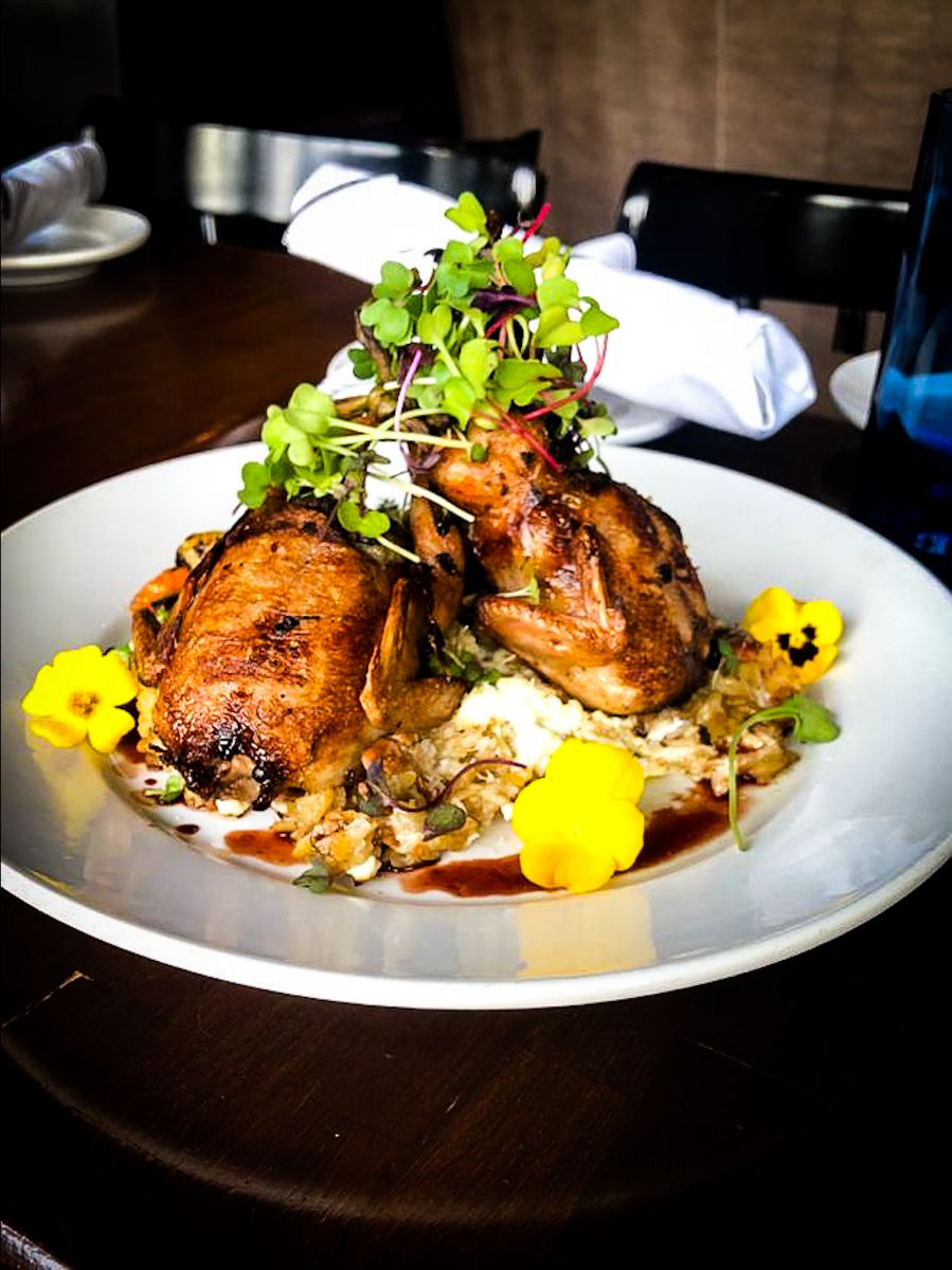 Venison Sausage and Blueberry Stuffed Quail