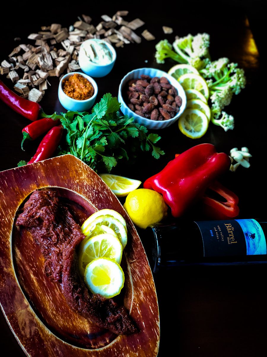 spice rubbed bison hanger steak