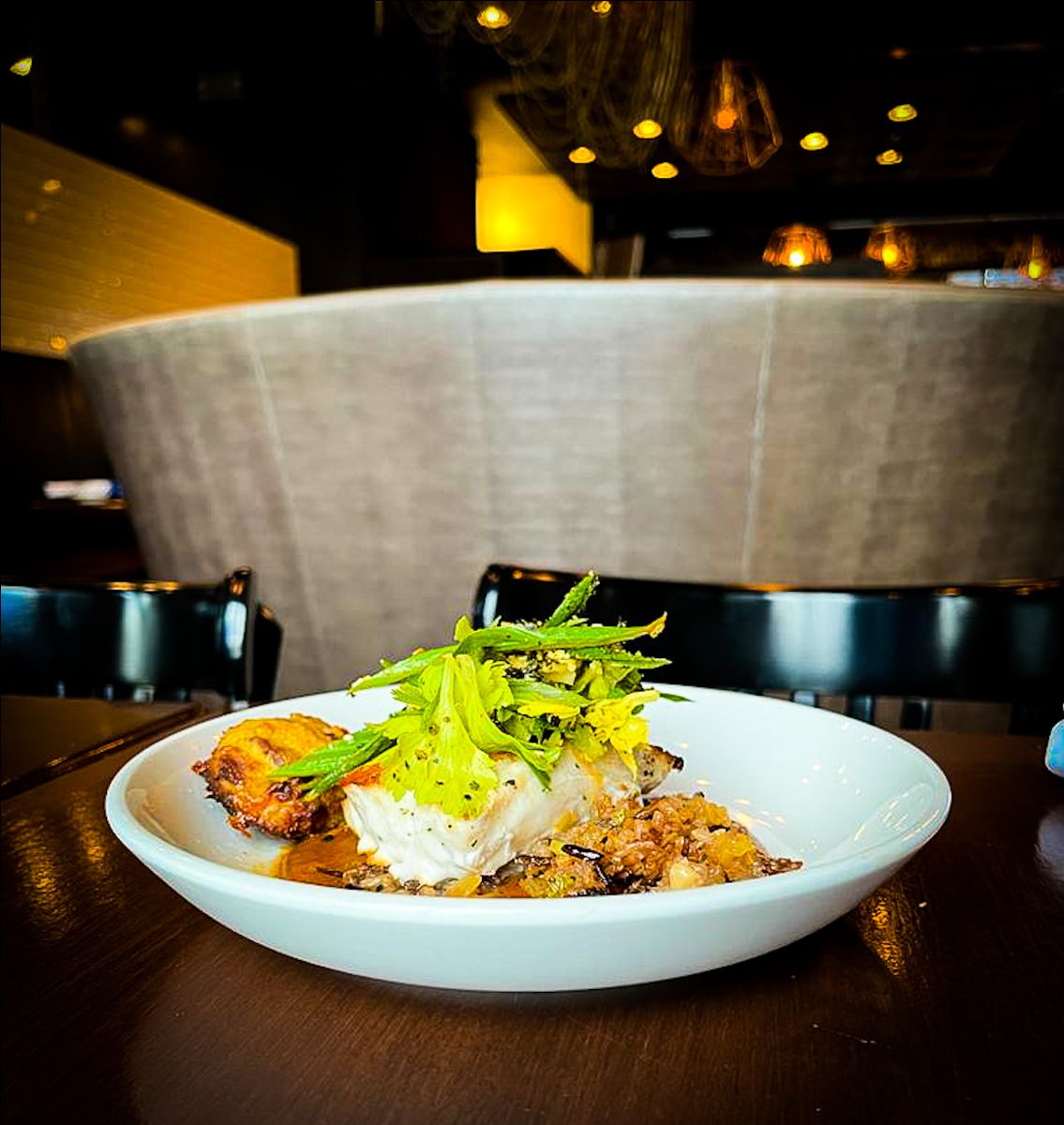 Hapu Seabass with Pumpkin Chili Mole