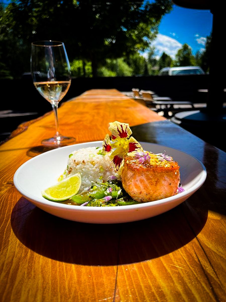 Miso Honey Salmon Cilantro Lime Pesto