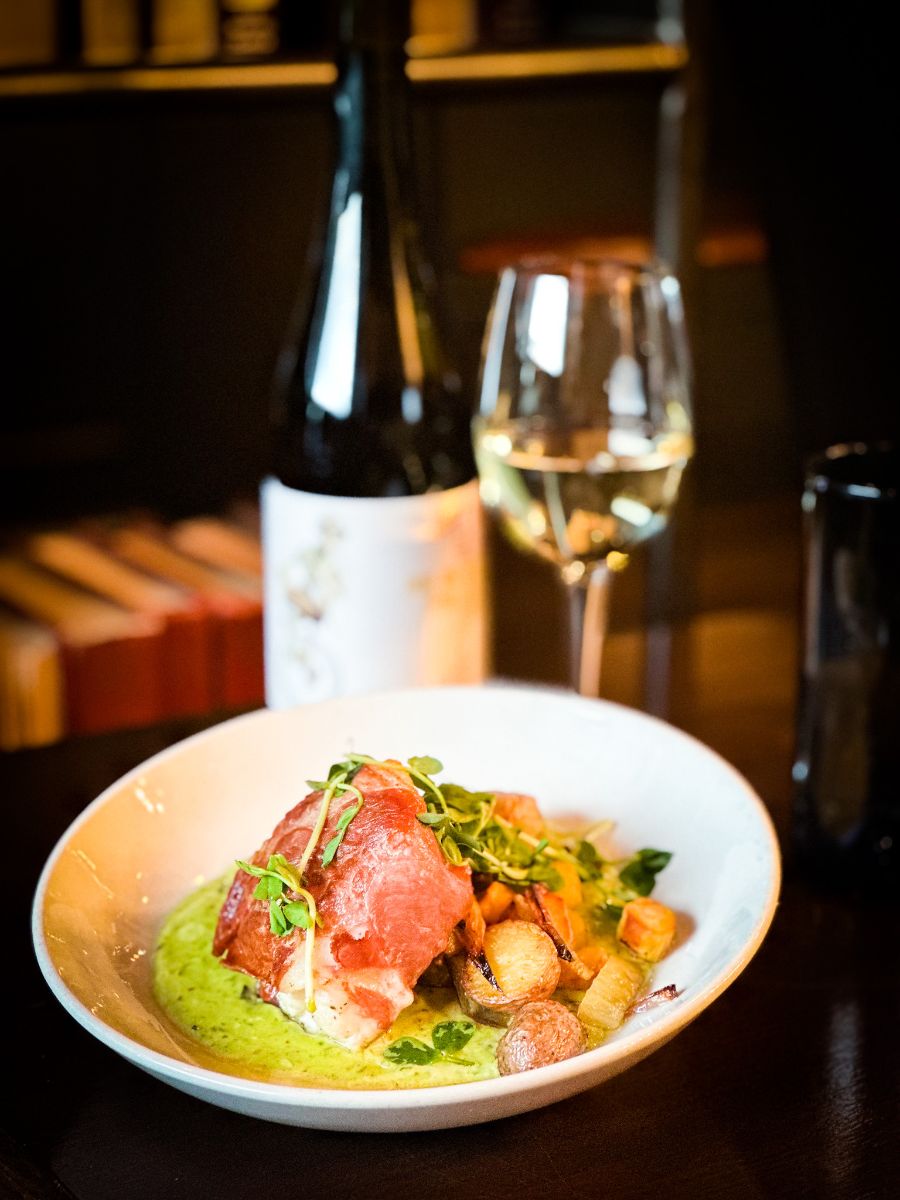 Prosciutto Wrapped Sea Bass