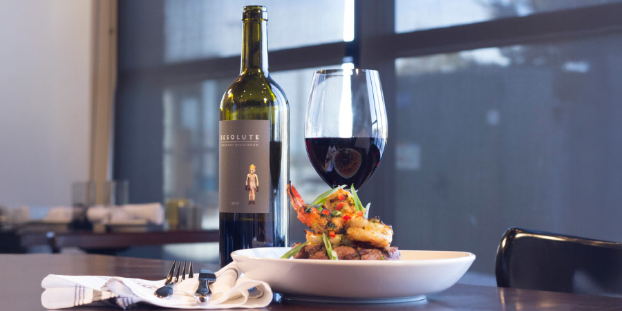 Feast meal & wine