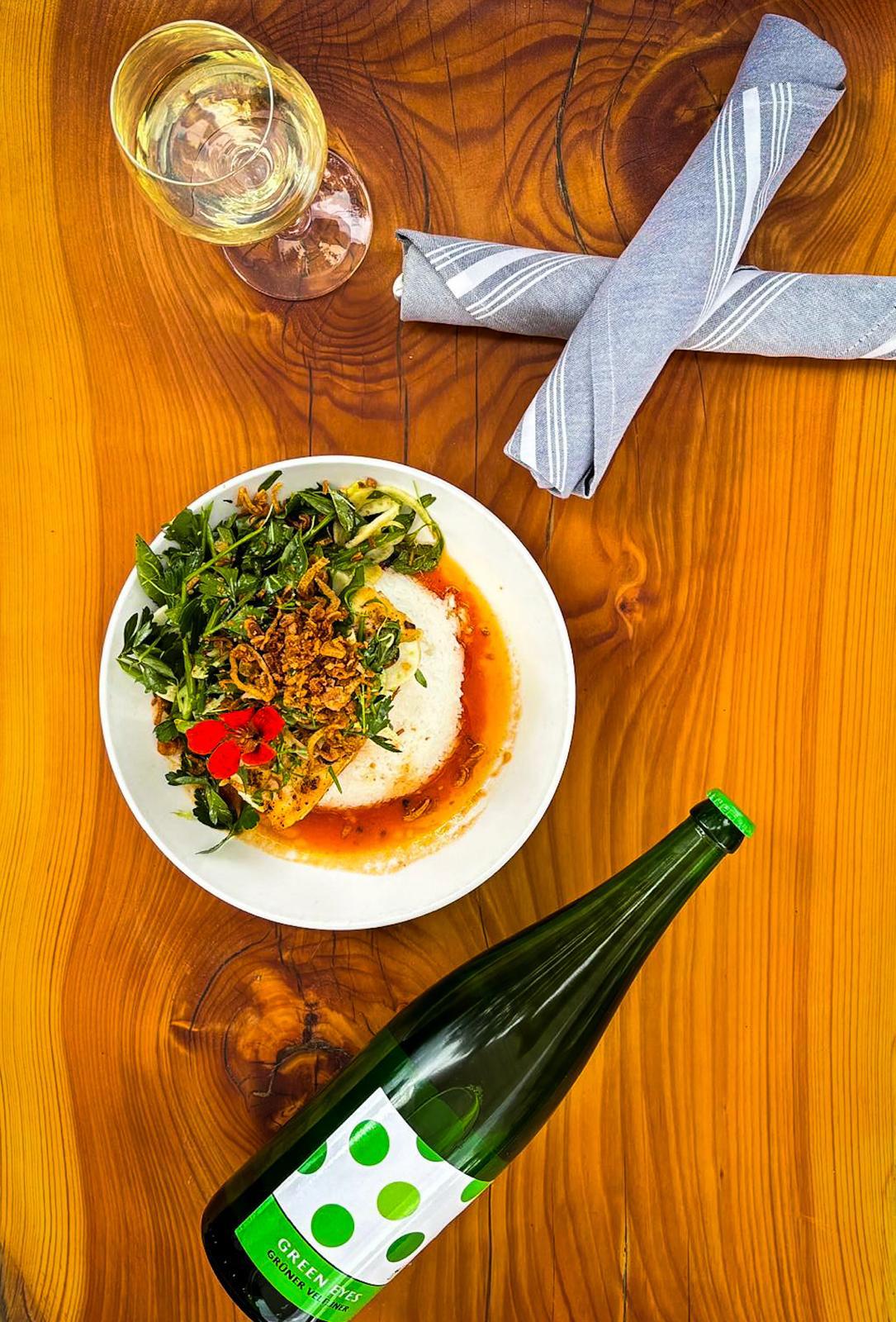 Seared Swordfish in Chili Tomato Lobster Broth